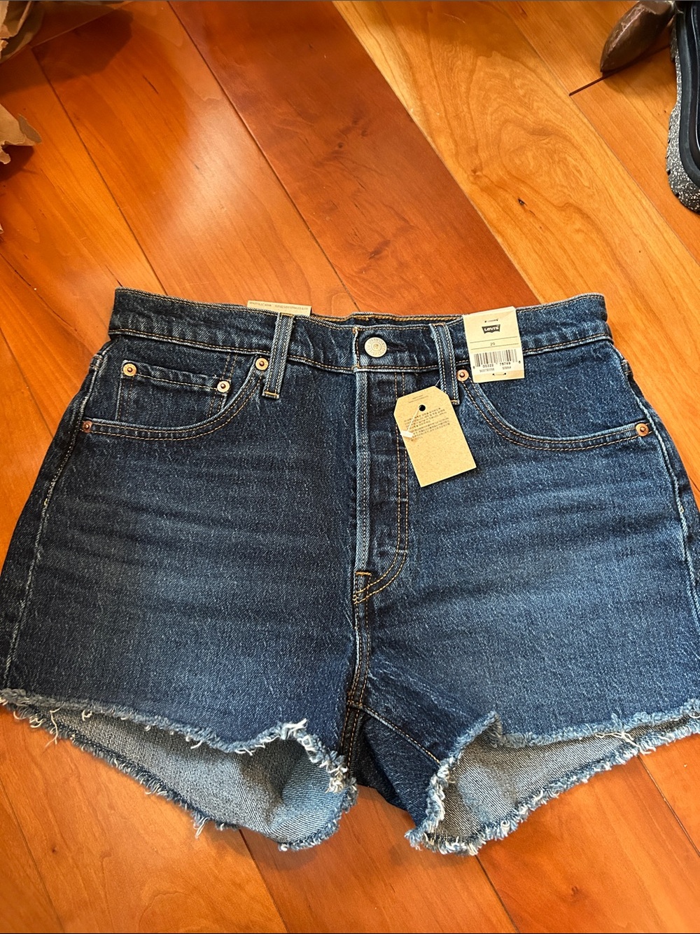 Levi's Dark Blue 501 Denim Shorts